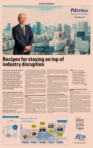 Nitto adheres to a century of relentless innovation / Financial Times (Nov. 8, 2019)