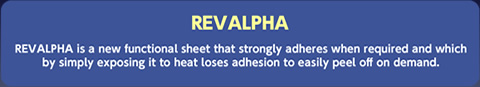 REVALPHA 是一種新型多功能膠帶，不僅具有較強的粘合力，而且加熱時粘性會降低，因此可以在需要時輕松剝離。
